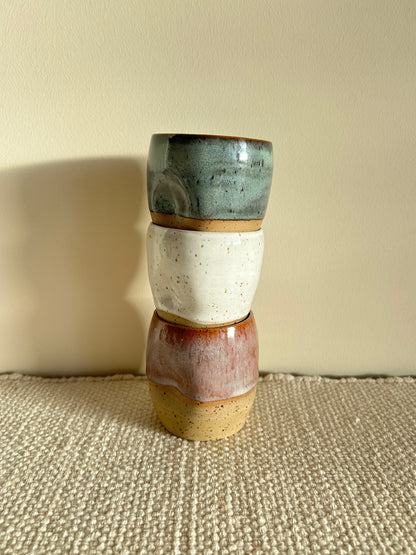 MADE TO ORDER : Snowy white Dimple Cup
