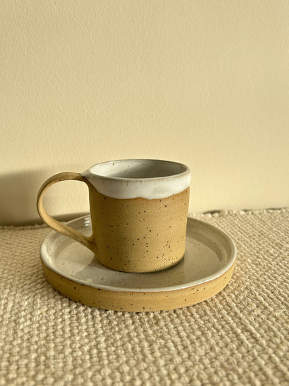 White Speckle Espresso Mug