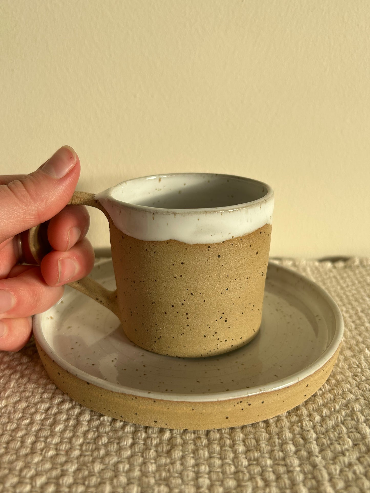 White Speckle Espresso Mug