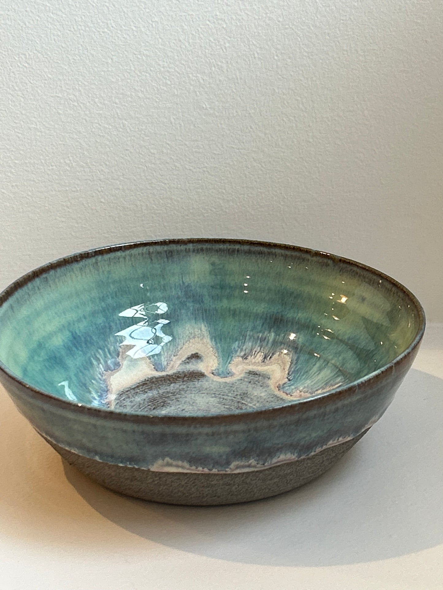 Grey Sea Green Pasta Bowl Taller