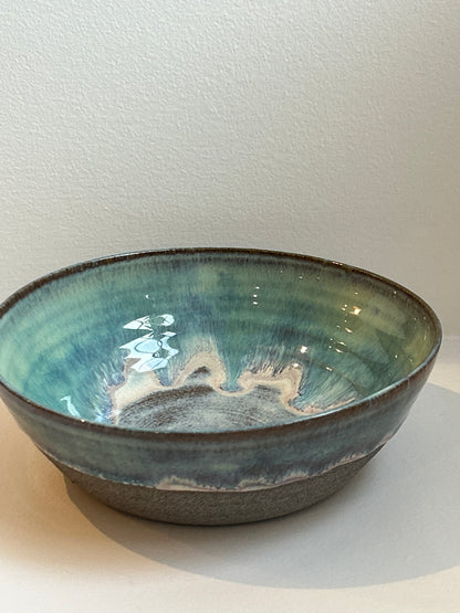 Grey Sea Green Pasta Bowl Taller