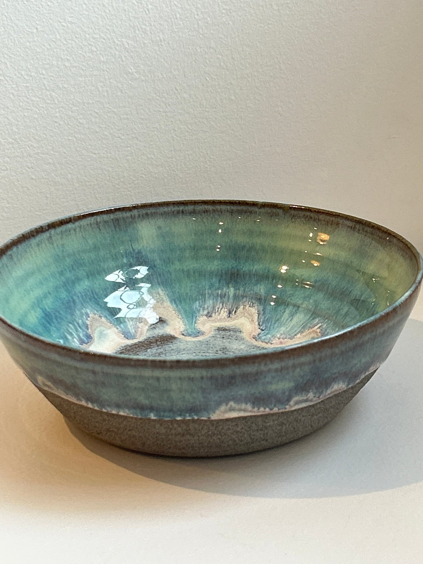 Grey Sea Green Pasta Bowl Taller
