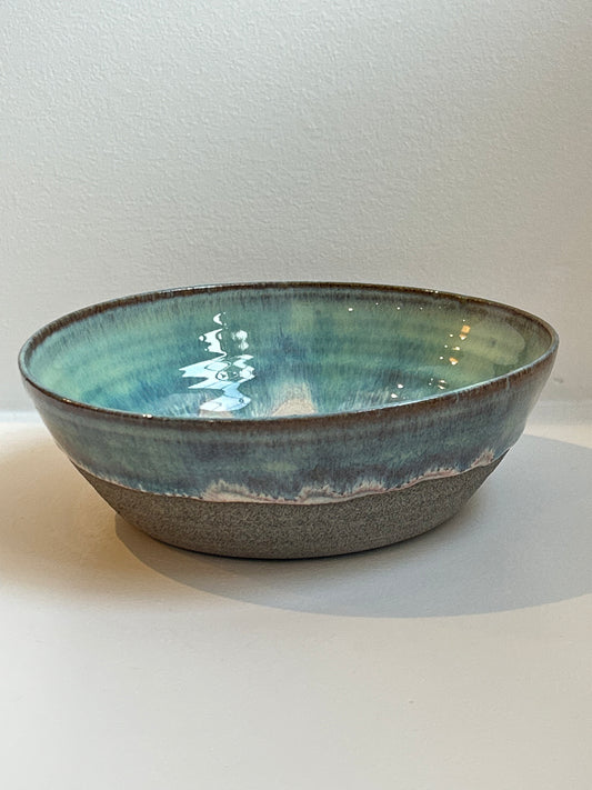 Grey Sea Green Pasta Bowl Taller