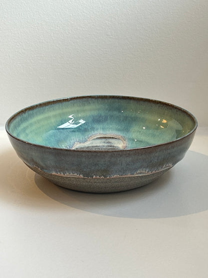 Grey Sea Green Pasta Bowl Shorter