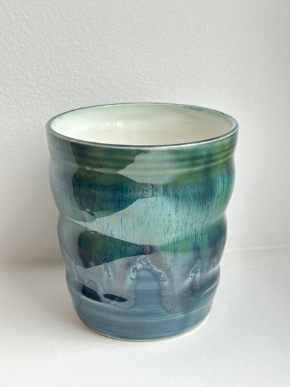 Teal Wave Wiggle Cup