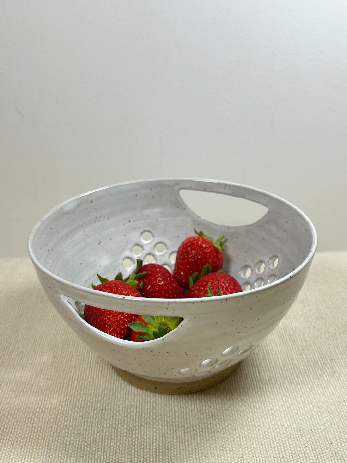 Speckled White Colander