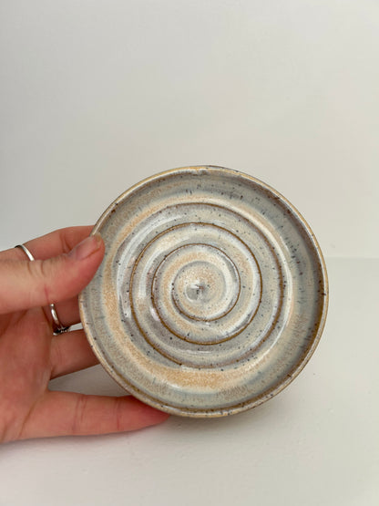 Honey Spiral Handmade Ceramic Soap Dish