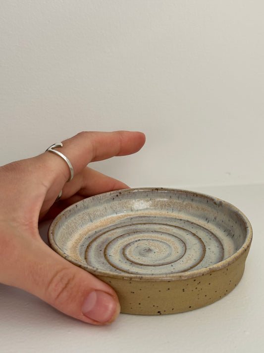 Honey Spiral Handmade Ceramic Soap Dish