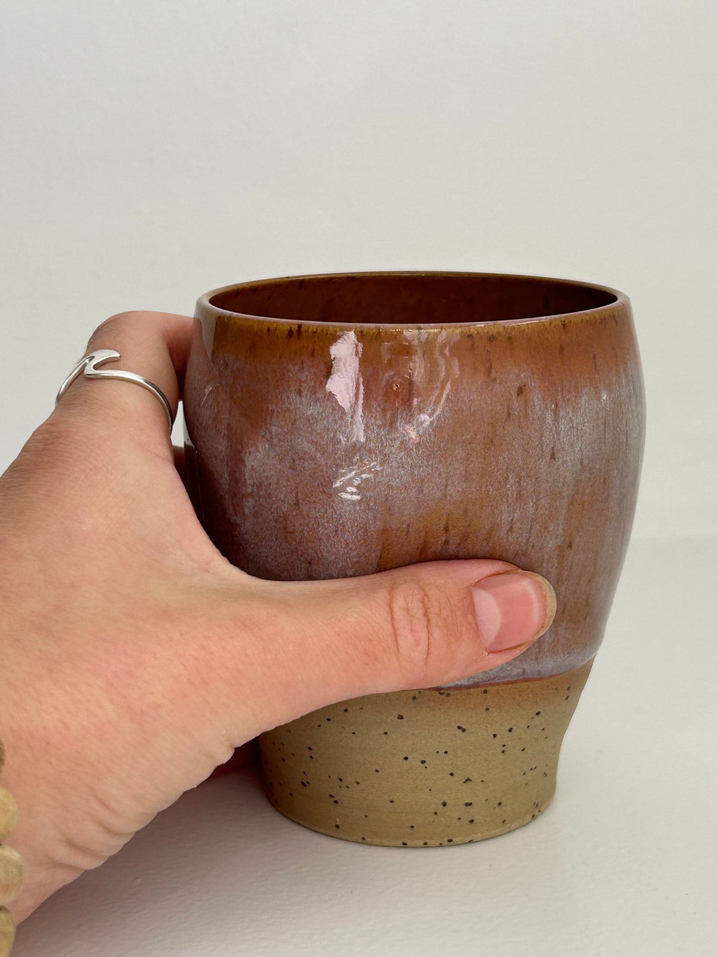 Pink Speckle Dimple Cup Tall