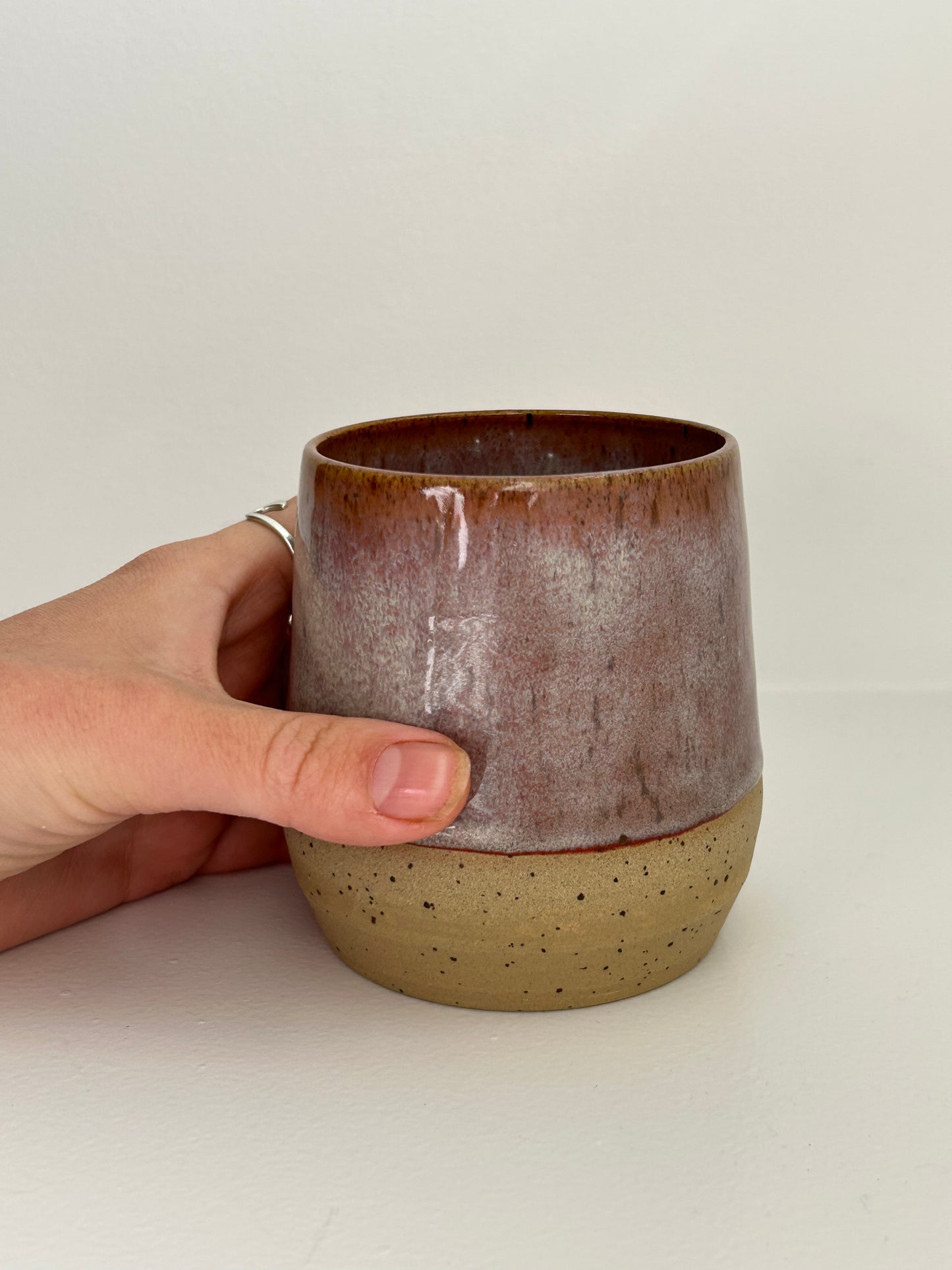 Pink Speckle Ceramic Tumbler