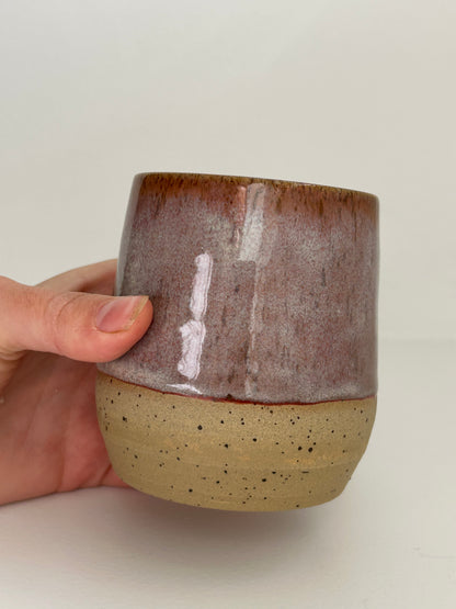 Pink Speckle Ceramic Tumbler