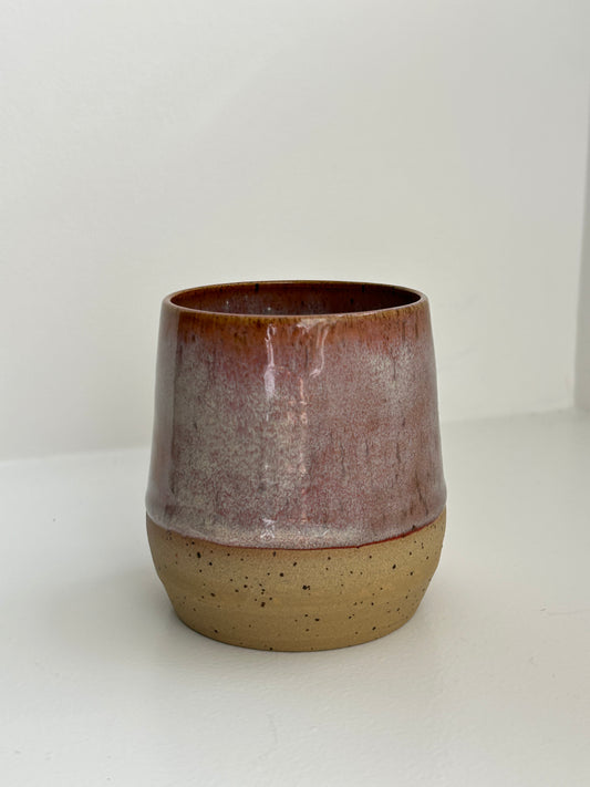 Pink Speckle Ceramic Tumbler