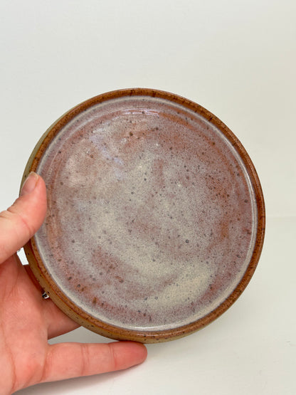 Speckled Plum Stoneware Handmade Saucer Plate