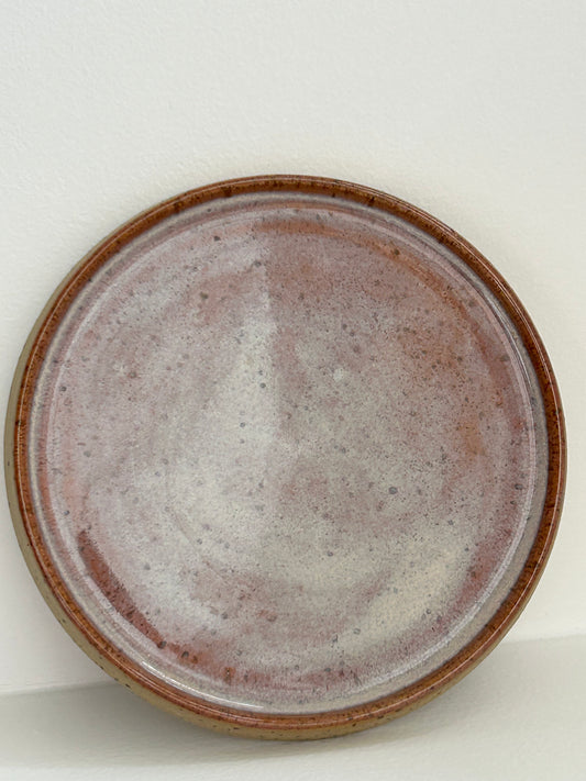 Speckled Plum Stoneware Handmade Saucer Plate