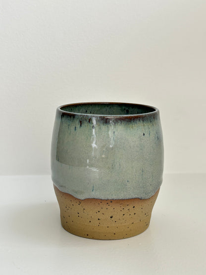 Blue Speckle Straight Tumbler