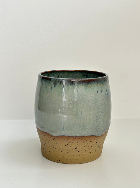 Blue Speckle Straight Tumbler