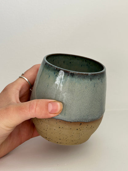Blue Speckle Rounded Tumbler