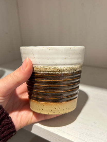 Rustic Umber Carved Tumbler