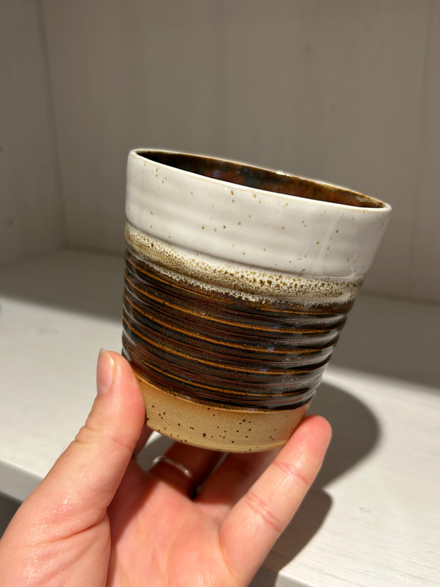 Rustic Umber Carved Tumbler