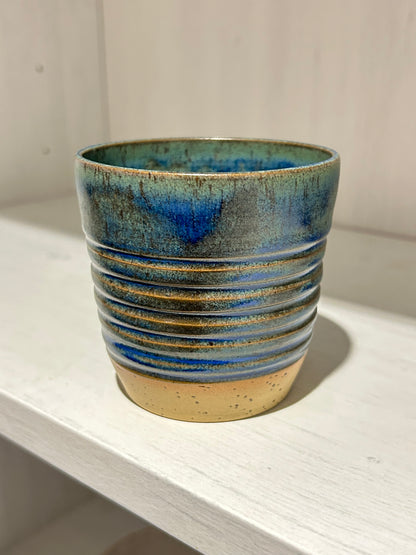 Aegean Blue Carved Tumbler
