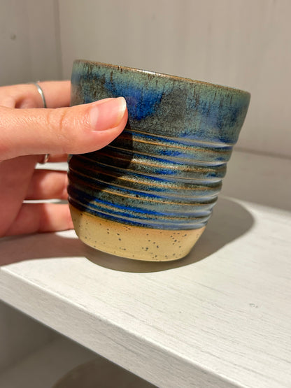 Aegean Blue Carved Tumbler