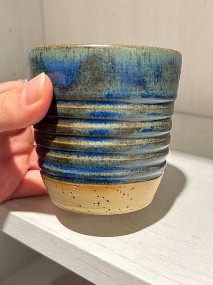 Aegean Blue Carved Tumbler