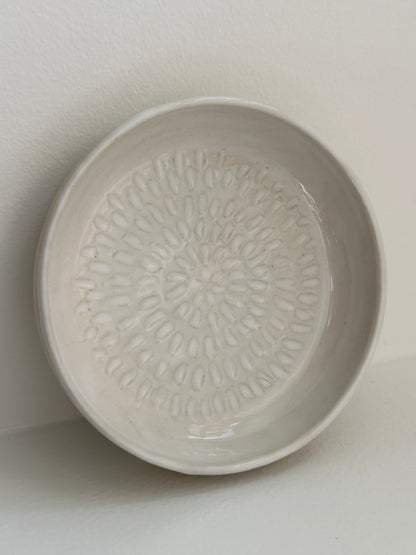 White Handmade Ceramic Soap Dish