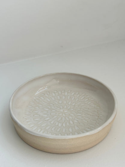 White Handmade Ceramic Soap Dish