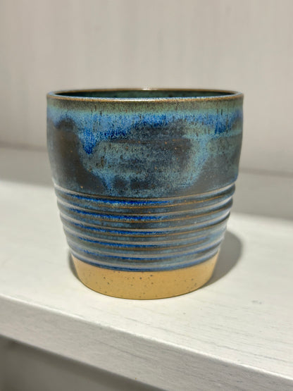 Aegean Blue Carved Tumbler (Rounded)