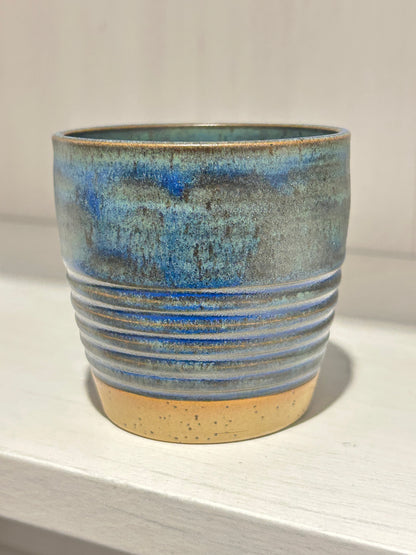Aegean Blue Carved Tumbler (Rounded)