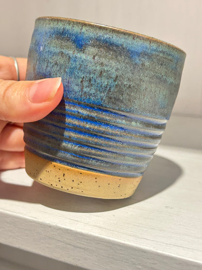 Aegean Blue Carved Tumbler (Rounded)
