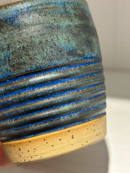 Aegean Blue Carved Tumbler (Rounded)