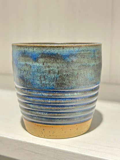 Aegean Blue Carved Tumbler (Rounded)