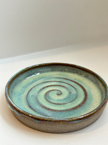 Sea Green Grey Soap Dish