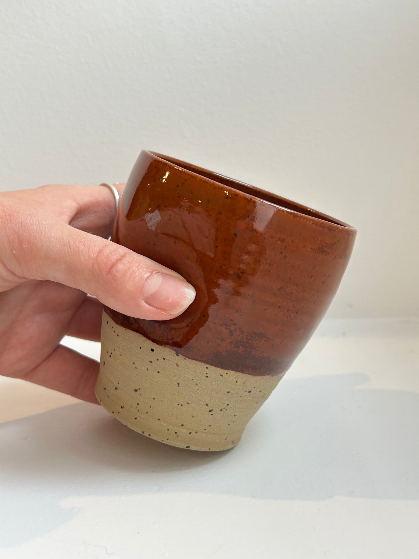 Burnt Sienna Dimple Cup