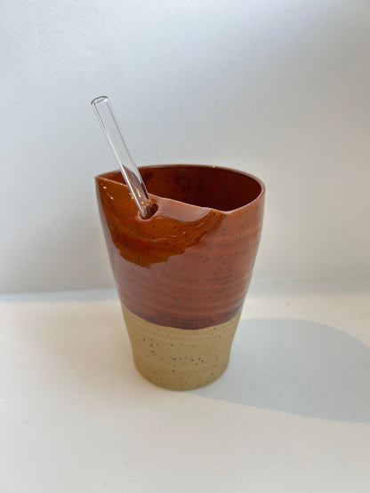 Burnt Sienna Straw Cup