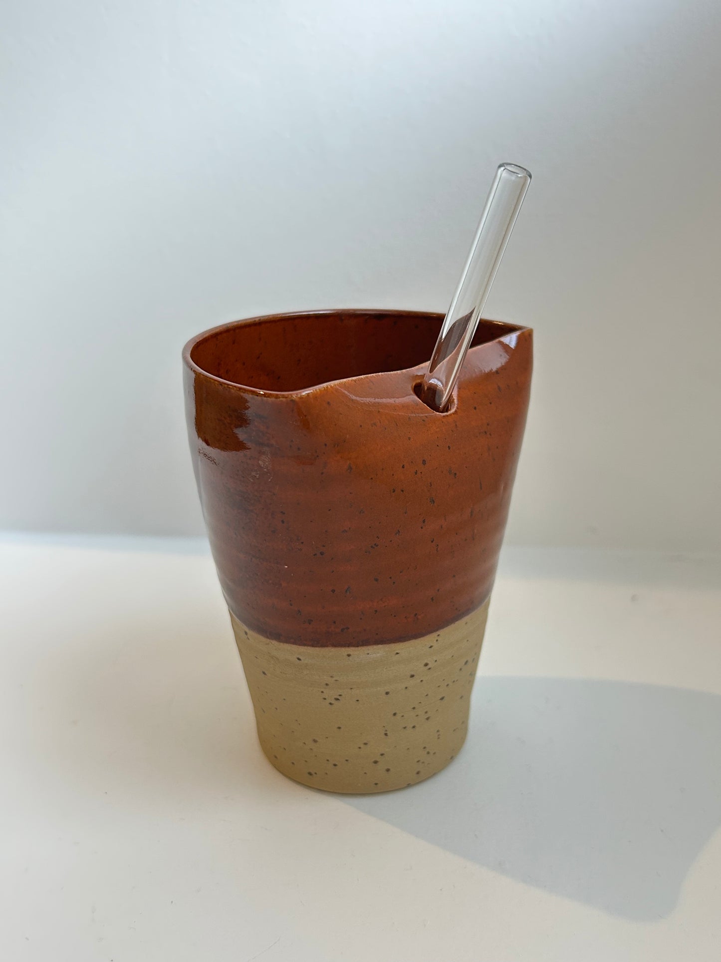 Burnt Sienna Straw Cup