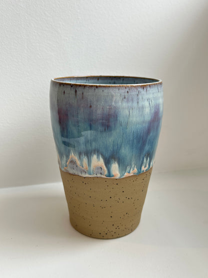 Speckled Pastel Purple Vase / Utensil Holder