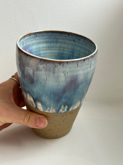 Speckled Pastel Purple Vase / Utensil Holder