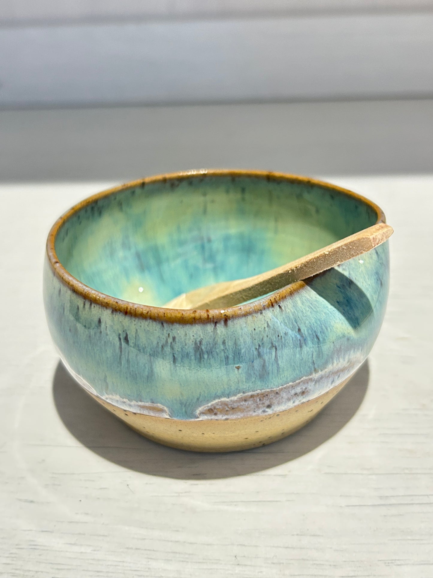 Sea Green Salt Pot