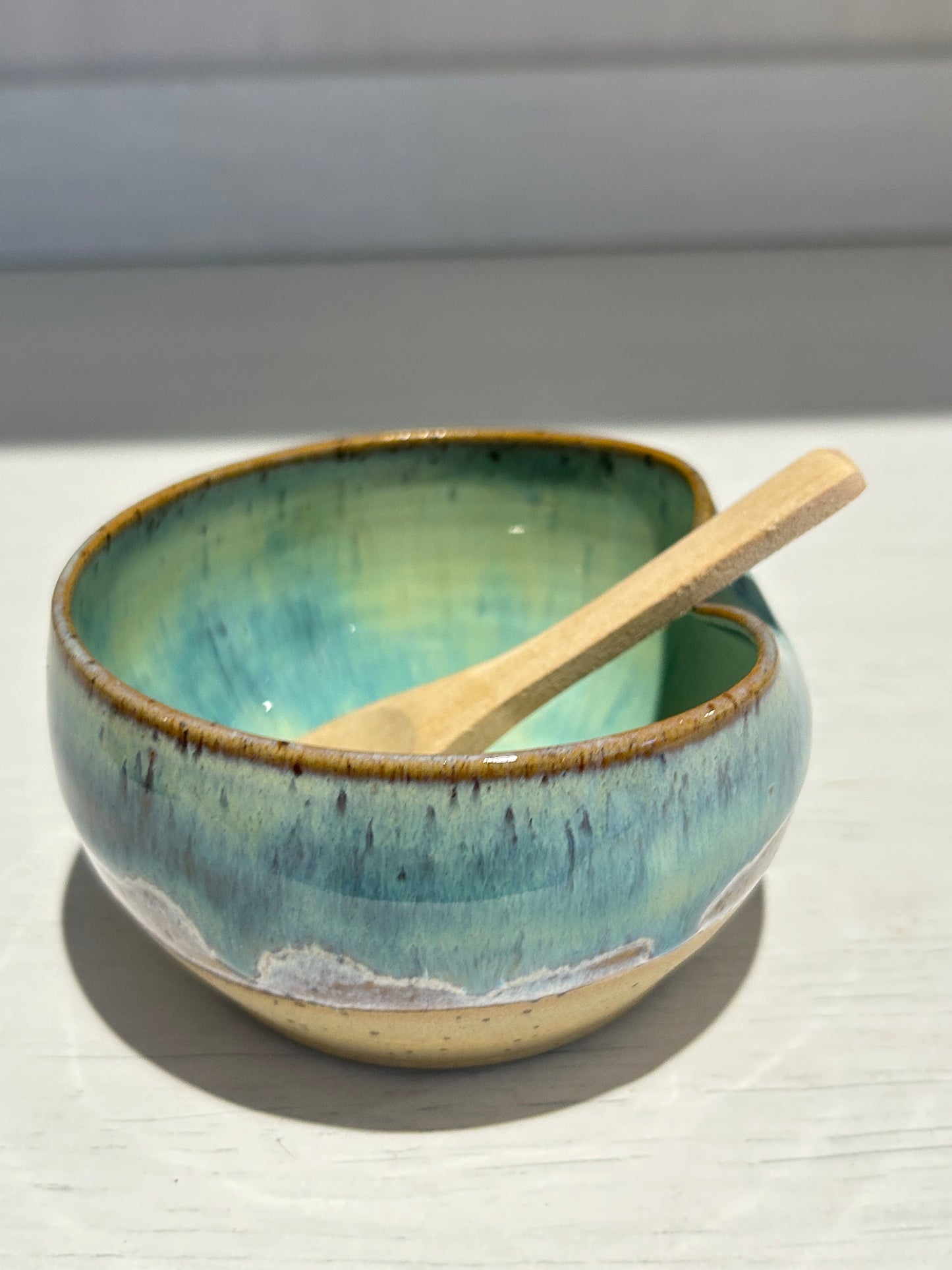 Sea Green Salt Pot