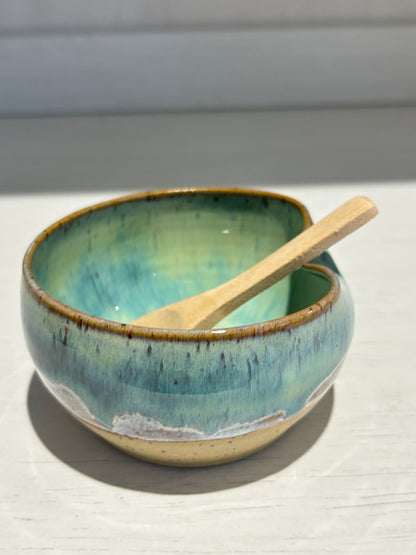 Sea Green Salt Pot