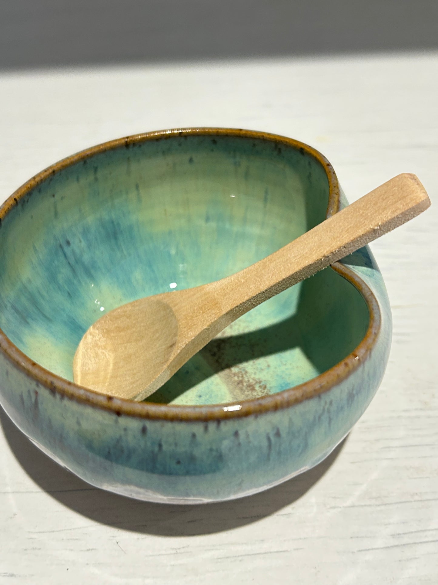 Sea Green Salt Pot