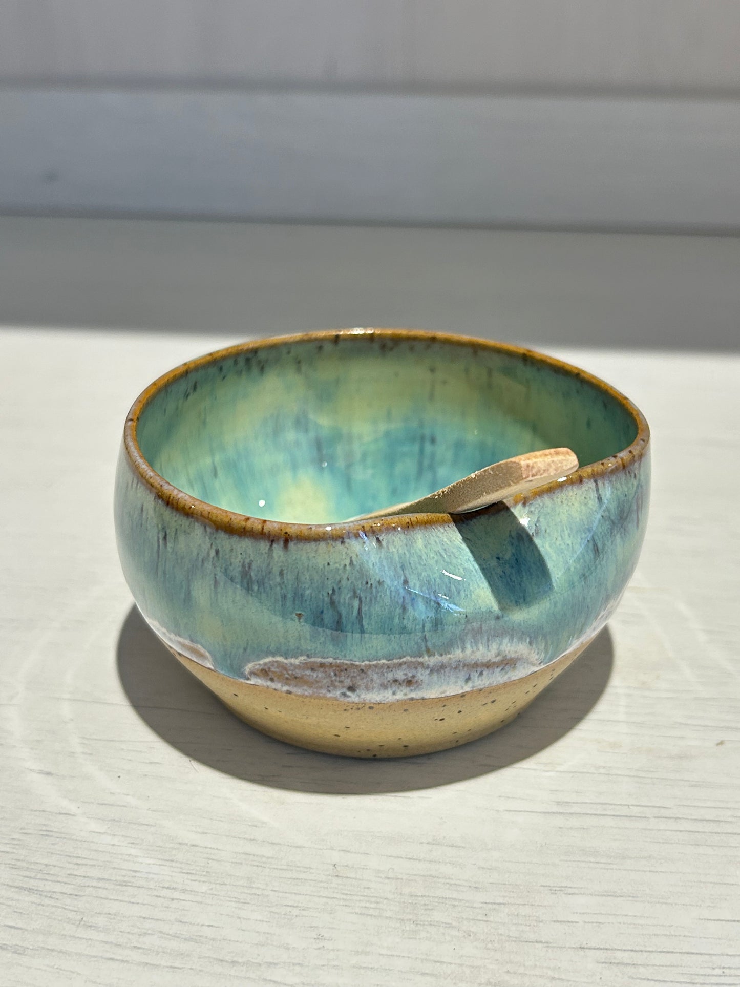 Sea Green Salt Pot