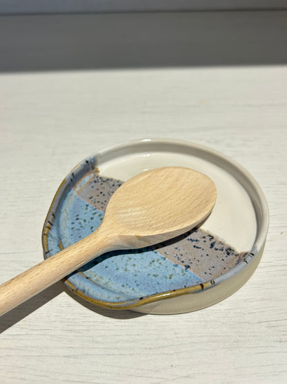 Pastel Blues Spoon Rest Small