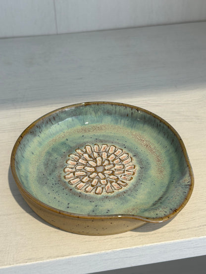 Sea Green Garlic Grater Spoon Rest