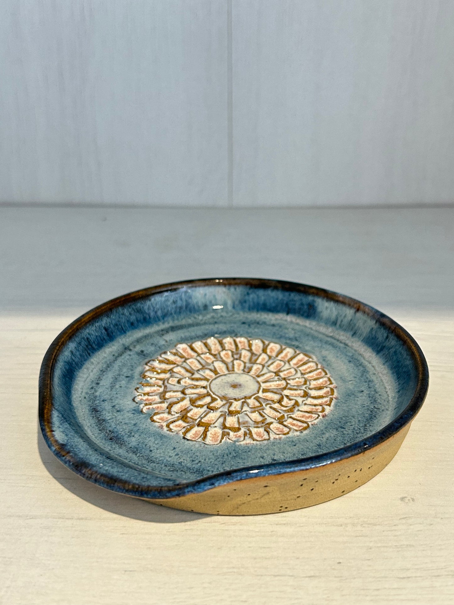 Blue Midnight Garlic Grater Spoon Rest