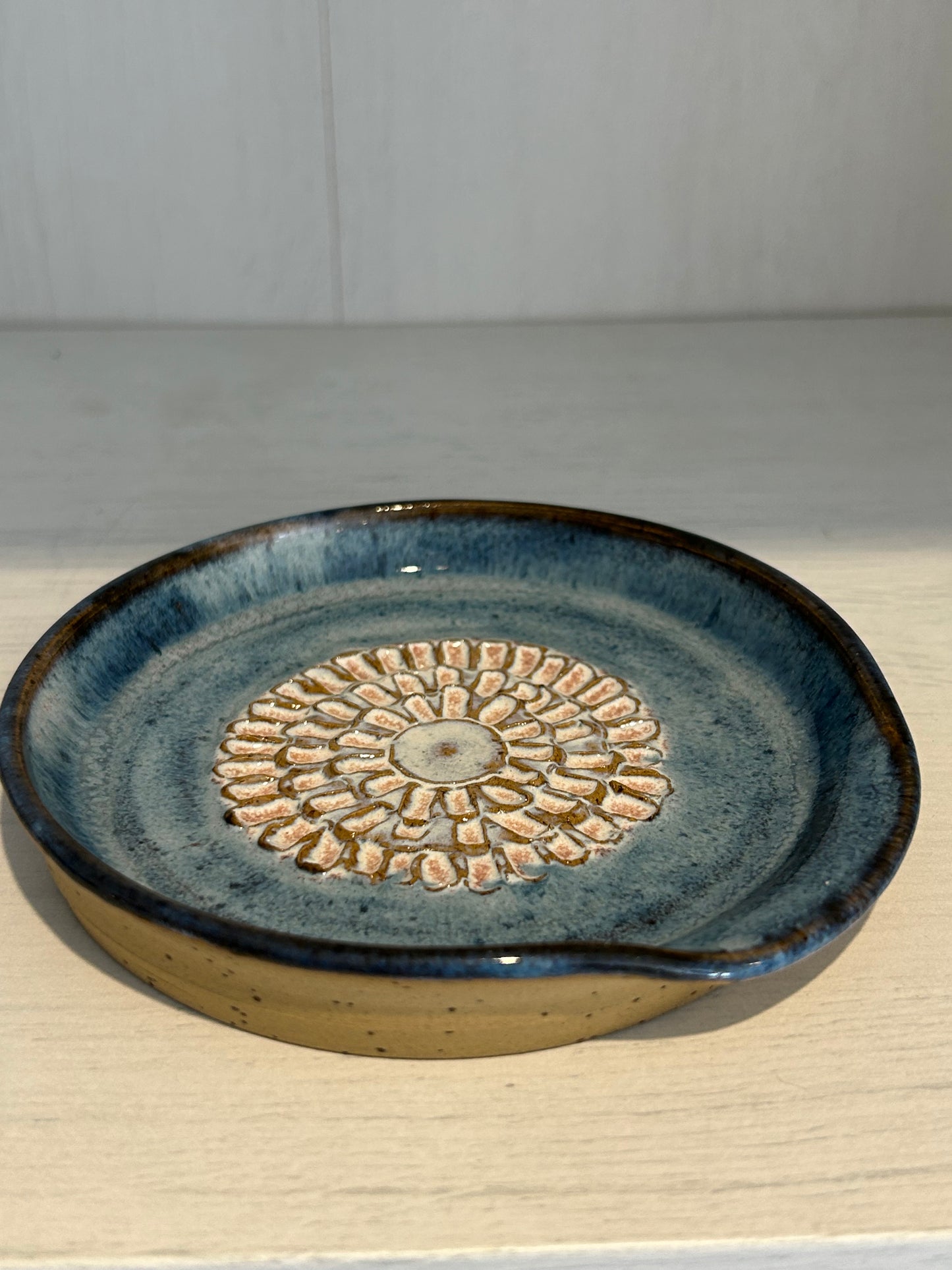Blue Midnight Garlic Grater Spoon Rest