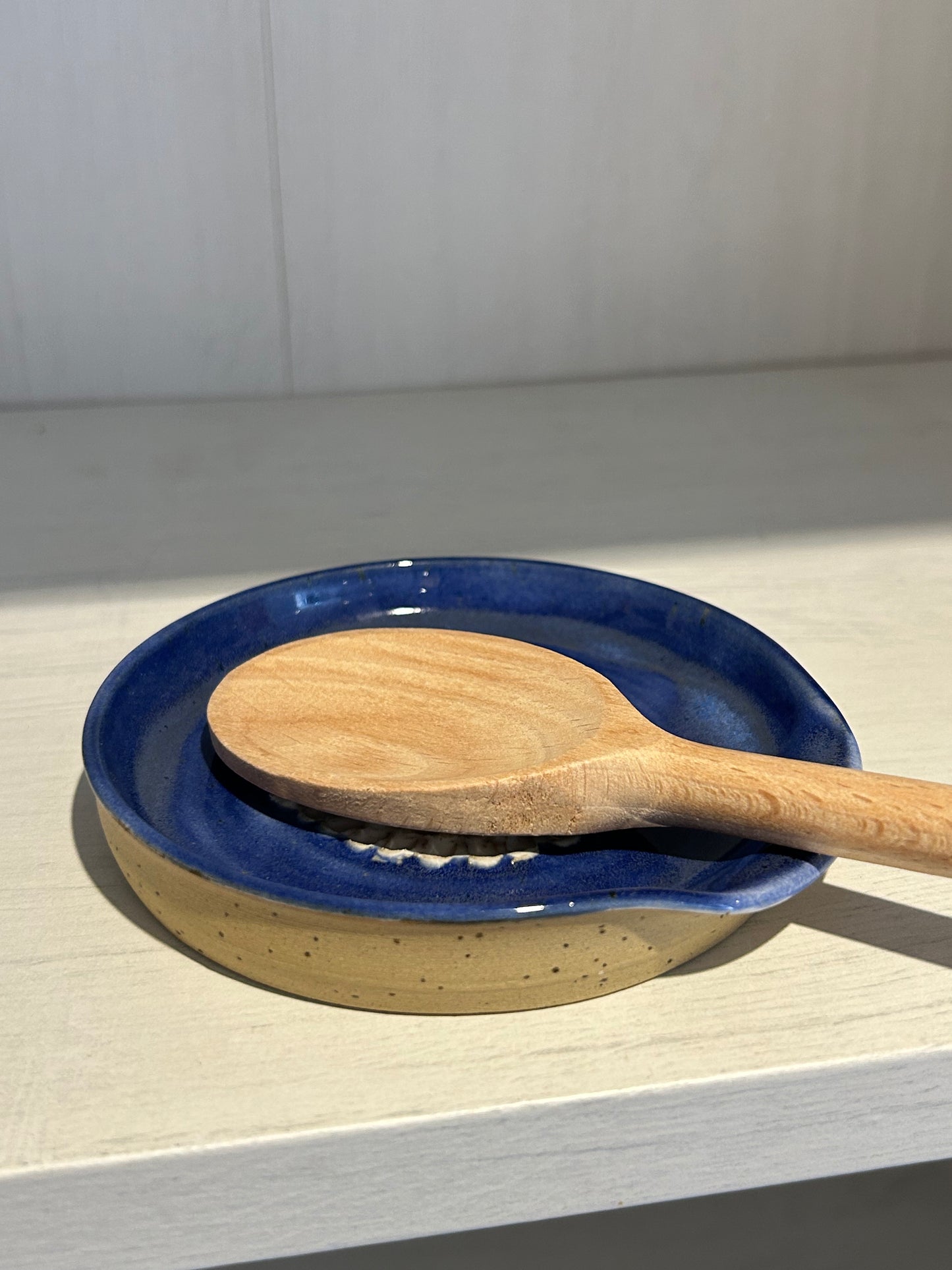 Indigo Garlic Grater Spoon Rest
