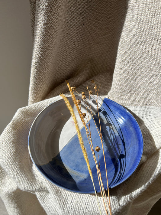 Indigo Shallow Bowl